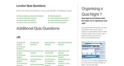 Desktop Screenshot of londonquizquestions.com